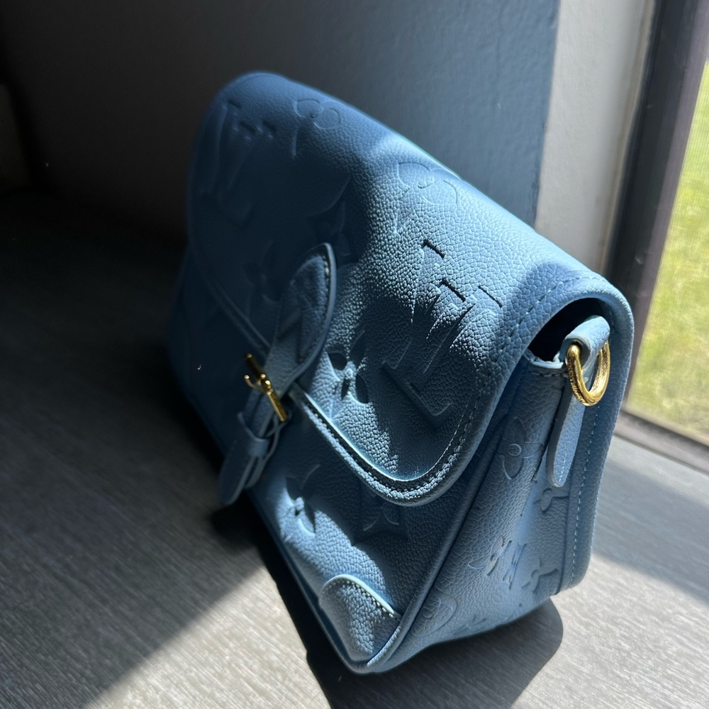 Louis Vuitton Light Blue Embossed Crossbody Bag - Picture 3 of 6